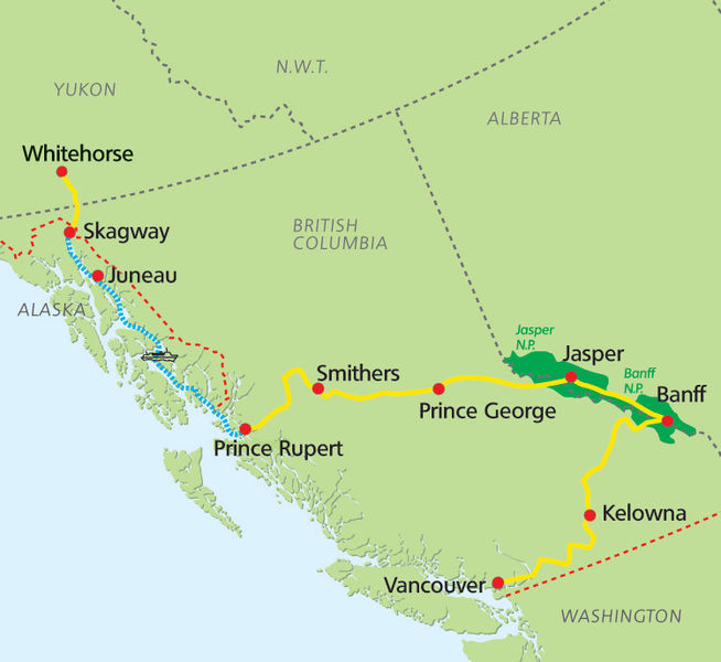 Inside Passage Alaska Map Printable