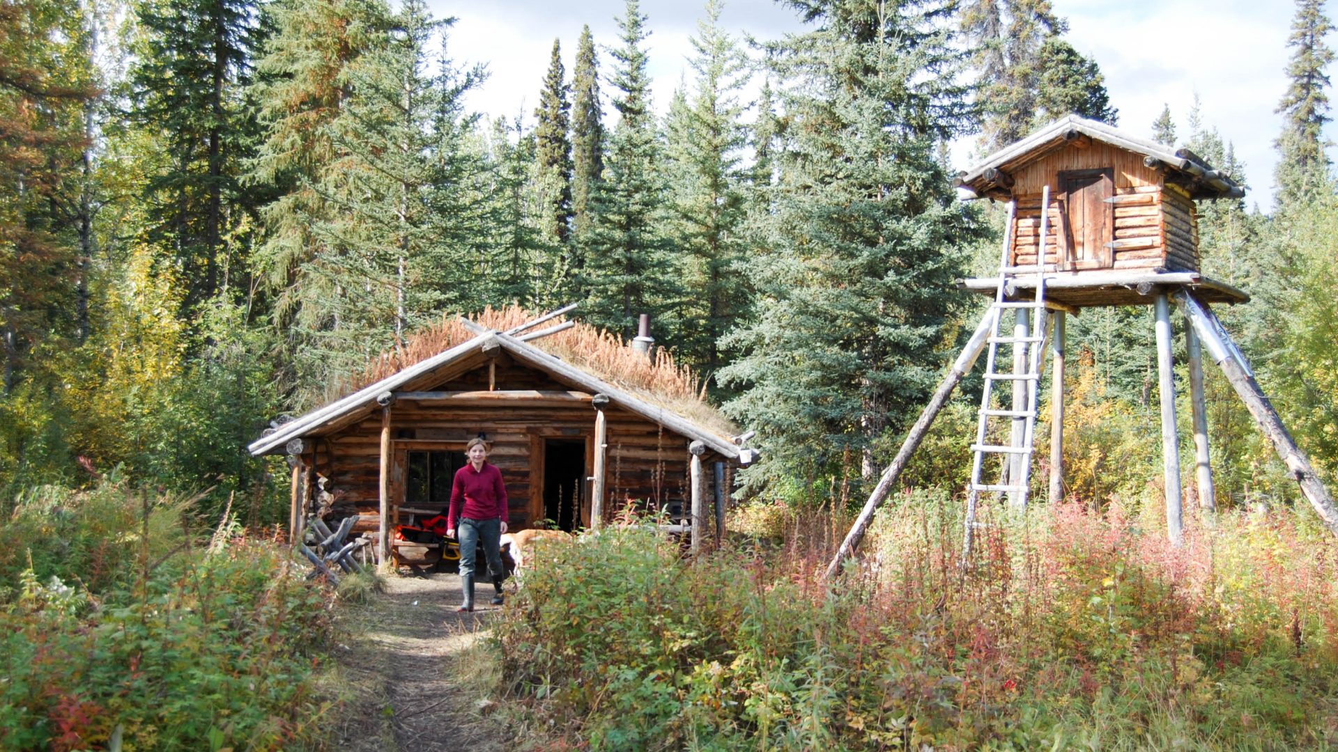 The Klondiker - Big Salmon River - log cabins