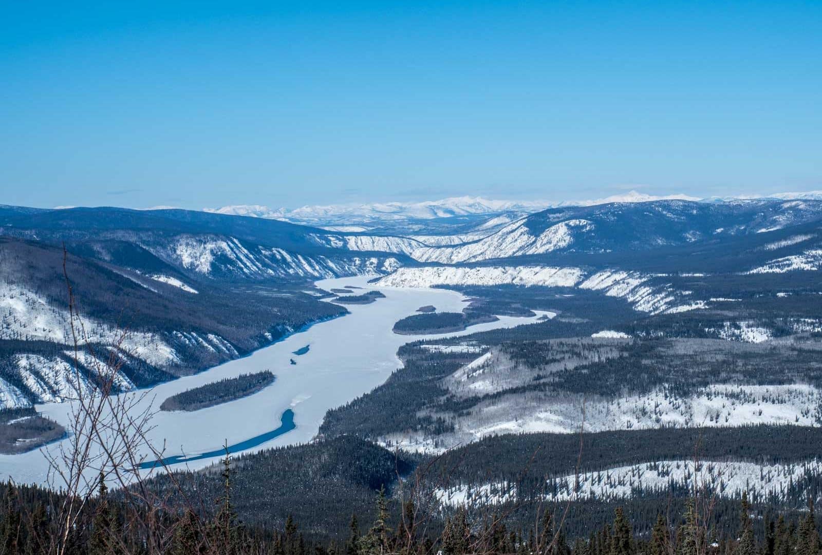 Dawson City Yukon River Winter